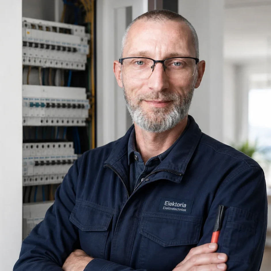 Oleksandr Volkov in Elektoria werkkleding