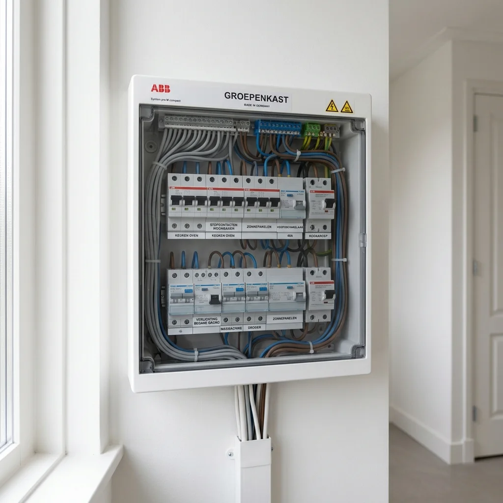 Afgewerkte moderne meterkast